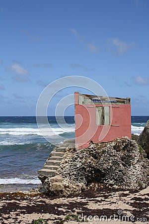 Abandoned beach house Stock Photo