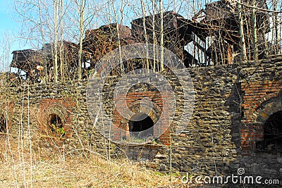 Abandoned beehive coke ovens Stock Photo