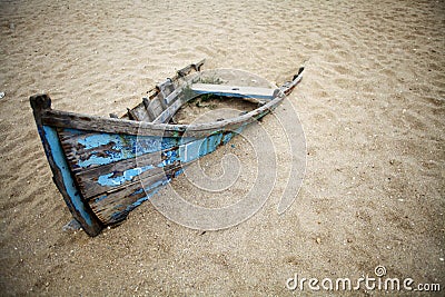 Abandoned boat Stock Photo