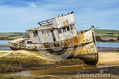 Abandoned Boat in Northern California Stock Photo