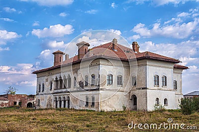 Abandoned Boyar mansion to decay in Romania Stock Photo