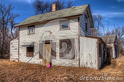 Abandoned Building in Minnesota slowly decays Stock Photo