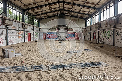 Abandoned buildings in Royal Air Force base Editorial Stock Photo