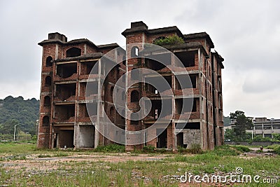 The abandoned buildings Stock Photo