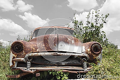 Abandoned car Stock Photo