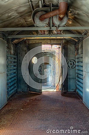 Abandoned cargo wagon Stock Photo