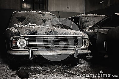 Abandoned cars Stock Photo