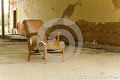 Abandoned Chair Stock Photo