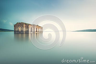 Abandoned church in dam Jrebchevo, Bulgaria Stock Photo