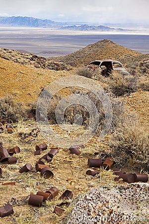 Abandoned Classic Junk Stock Photo