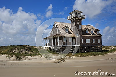 Abandoned Coast Guard Life Saving Station Editorial Stock Photo