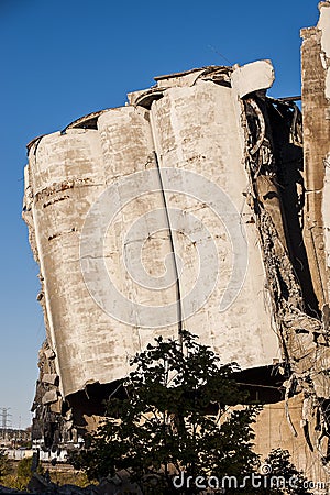 Abandoned Consolidated Grain Silos - Cincinnati, Ohio Stock Photo