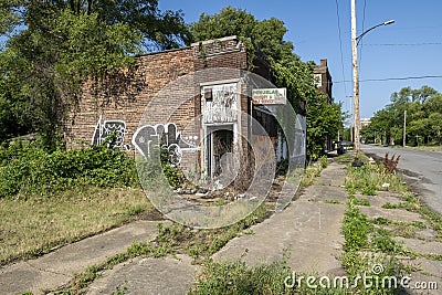 Gary, Indiana, Abandoned Neighborhood Store Editorial Stock Photo