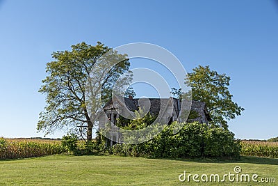 Abandoned Country Home in Rural Ontario Stock Photo