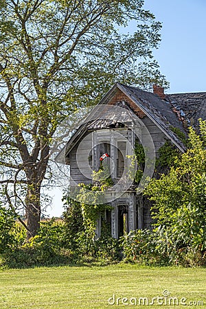 Abandoned Country Home in Rural Ontario 2 Stock Photo