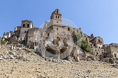 The abandoned vilage of Craco Stock Photo