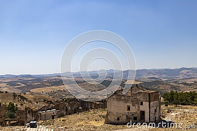 The abandoned vilage of Craco Stock Photo