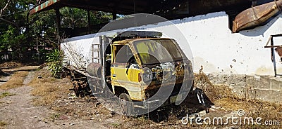Abandoned and Decaying Vintage Truck - A Forgotten Relic Stock Photo