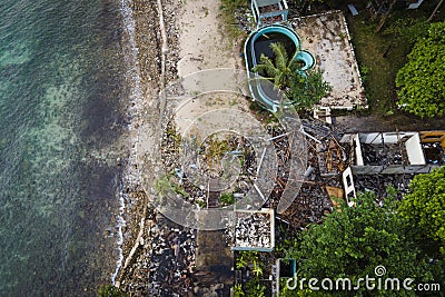 Abandoned derelict beach resort in Koh Chang Thailand Stock Photo