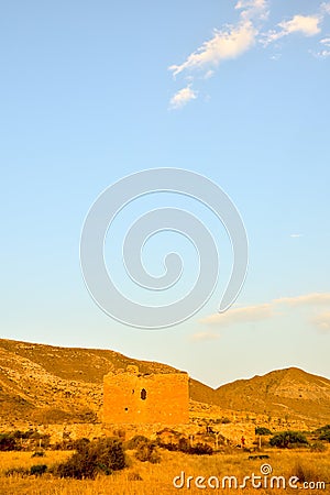 Abandoned Desert House Exterior Stock Photo