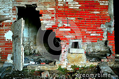 Abandoned , deserted house Stock Photo