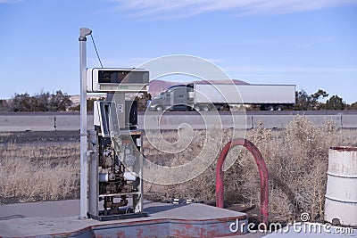 Abandoned Diesel Pump Stock Photo