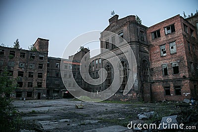 Abandoned Factory Red Triangle, Saint Petersburg, Russia Stock Photo