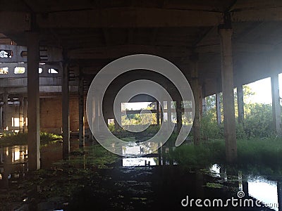 abandoned factory Stock Photo