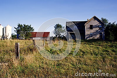 Abandoned Farm House Stock Photo