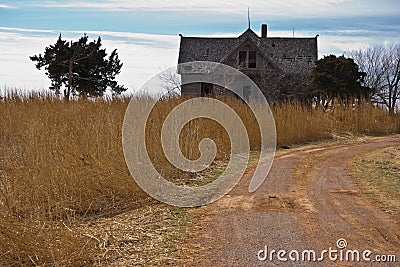 Abandoned Farm House Stock Photo