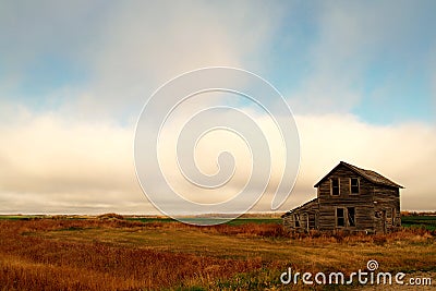 Abandoned Farm house in Fall Stock Photo