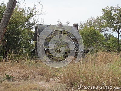 Abandoned farm house in the Texas hill country. Stock Photo
