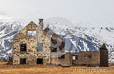 Abandoned farm in Iceland Stock Photo