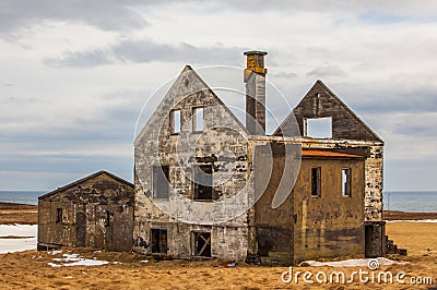 Abandoned farm in Iceland Stock Photo