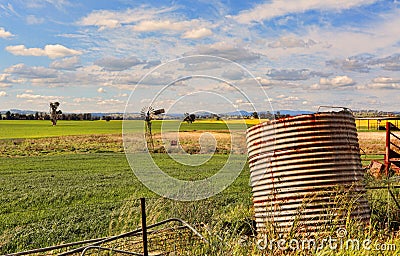 Abandoned farm in rural Australia Stock Photo