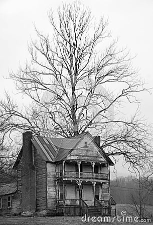 Abandoned Farmhouse Stock Photo