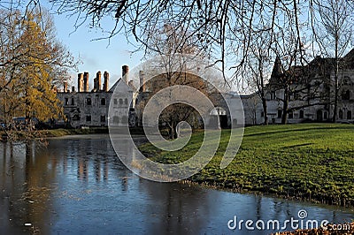 Abandoned Feodorovsky gorodok in Tsarskoye Selo, St.Petersburg, Stock Photo