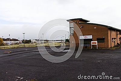 Abandoned five aside pitches and building Editorial Stock Photo