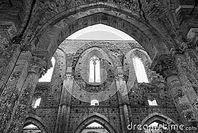 Abandoned gothic Abbey Stock Photo