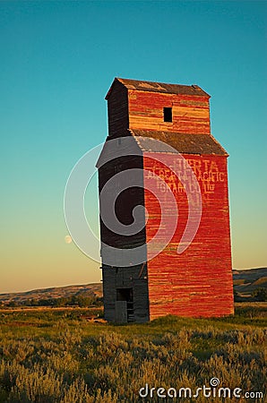 Abandoned grain elevator Stock Photo