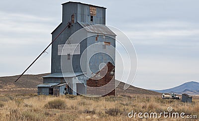 Abandoned Grain Elevator Stock Photo