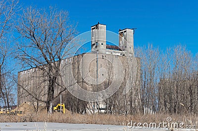 Abandoned Grain Elevator in Minneapolis Editorial Stock Photo