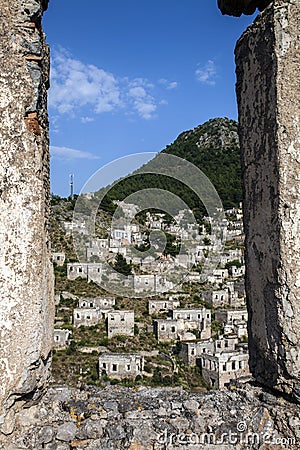 The abandoned Greek Village of Kayakoy, Fethiye, Turkey. Stock Photo