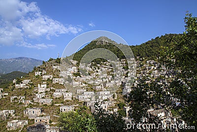 The abandoned Greek Village of Kayakoy, Fethiye, Turkey. Stock Photo