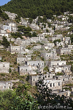 The abandoned Greek Village of Kayakoy, Fethiye, Turkey. Stock Photo