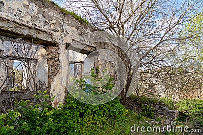 The abandoned Greek Village of Kayakoy, Fethiye, Turkey. Old greek houses, kaya koy near Mediterranean coast. Stock Photo