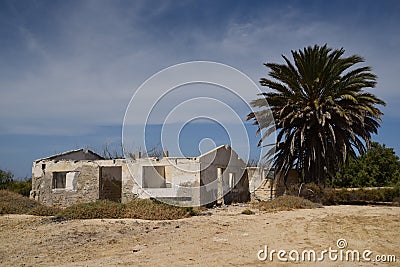 Abandoned home in Mexico near La Paz Stock Photo