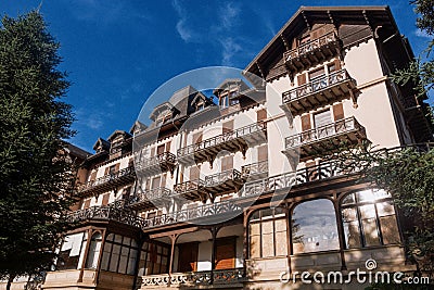 Abandoned hotel in Glion, Switzerland Stock Photo