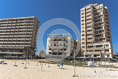 Varosha the abandoned Ghost city in Famagusta Editorial Stock Photo