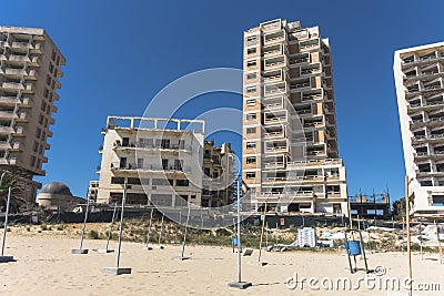 Varosha the abandoned Ghost city in Famagusta Editorial Stock Photo